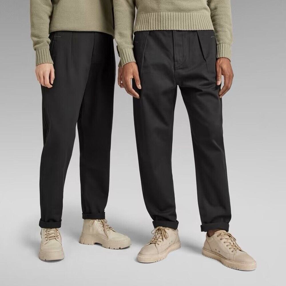 ✨ G-Star Raw Unisex Pleated Relaxed Chino Pants - Size 29/30